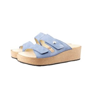 Vital Nina Hausschuhe Nappa jean – Gesundheitsschuh mit Wechselfußbett